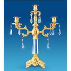 Подсвечник crystal temptations, 40 см, золото