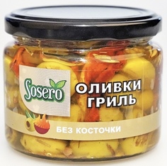 Оливки SOSERO гриль с вялеными томатами и чесноком 290 г