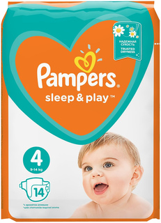 Подгузники Pampers Sleep&Play 4 Maxi 4 (9-14 кг) 14 шт