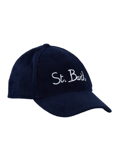 вельветовая бейсболка MC2 Saint Barth EMB SB 61 UNI тем.синий+белый