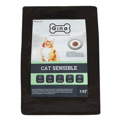 Корм для кошек сухой Gina Cat Sensible цыпленок, 3 кг