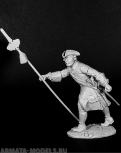 CHM-54106M Офицер армейских пехотных полков Россия 1710-20 гг. 54 мм Материалбелый металл Chronos Miniatures