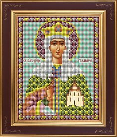Набор для вышивания бисером GALLA COLLECTION М 235 Св. Тамара 12х15 см, арт.М235