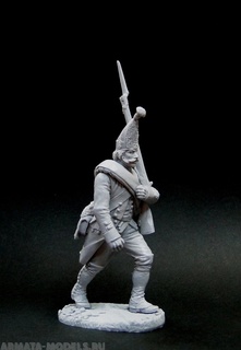 CHM-54222М Рядовой гренадерских полков и рот Россия 1799 г. 54 мм белый металл Chronos Miniatures