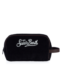 косметичка из текстиля MC2 Saint Barth WESTWOOD.CORDUROY UNI черный+коричневый