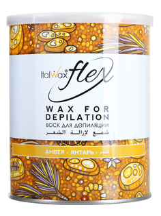 Воск для депиляции Italwax Flex горячий, жидкий для удаления волос, янтарь, 800 мл