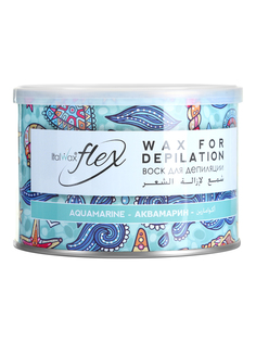 Воск для депиляции Italwax Flex горячий, жидкий, для удаления волос, аквамарин, 400 мл