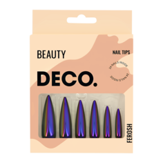 Набор накладных ногтей `DECO` FEROSH violet (24 шт + клеевые стикеры 24 шт)