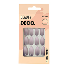 Набор накладных ногтей `DECO` FLUFFY OMBRE lavander (24 шт + клеевые стикеры 24 шт)