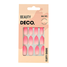 Набор накладных ногтей `DECO` FLUFFY OMBRE pinky (24 шт + клеевые стикеры 24 шт)