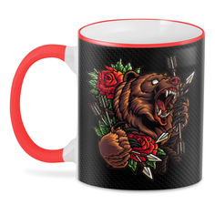 3D кружка Printio ◈bear&roses◈ 330 мл