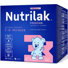 Детская смесь Nutrilak Premium 3 Детское молочко молочная сухая с 12 месяцев 900 г