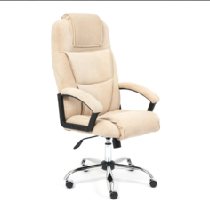 Кресло BERGAMO (хром) флок, бежевый Tet Chair
