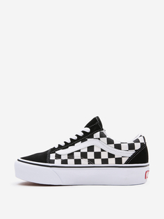 Кеды женские Vans Old Skool Platform (Checkerboar), Черный, размер 36