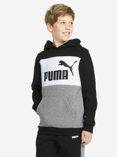Худи для мальчиков PUMA Ess+ Colorblock, Черный, размер 141-152