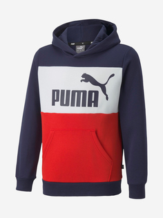 Худи для мальчиков PUMA Ess+ Colorblock, Синий, размер 141-152