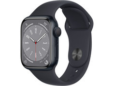 Умные часы APPLE Watch Series 8 GPS 41mm Midnight Aluminum Case with Midnight Sport Band - S/M