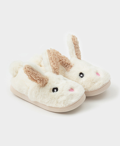 Тапочки домашние в виде зайца бежевые Button Blue