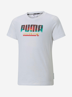 Футболка для мальчиков PUMA Minecraft Graphic, Белый, размер 165-176