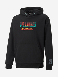 Худи для мальчиков PUMA Minecraft, Черный, размер 129-140
