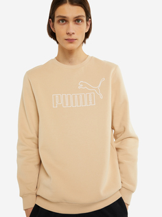 Свитшот мужской PUMA ESS+ Big Embroidery Crew, Бежевый, размер 42-44