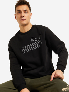 Свитшот мужской PUMA ESS+ Big Embroidery Crew, Черный, размер 44-46