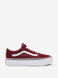 Кеды женские Vans Old Skool Platform, Красный, размер 40.5