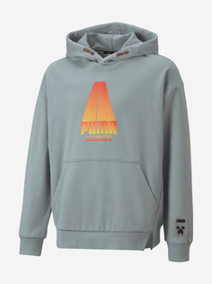 Худи для мальчиков PUMA Minecraft, Серый, размер 153-164