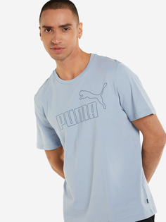 Футболка мужская PUMA ESS+ Big Outline, Синий, размер 48-50