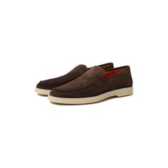 Замшевые лоферы Santoni