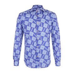 Хлопковая рубашка с принтом Kiton