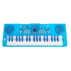 Синтезатор Забияка Нежность с микрофоном, 37 клавиш, цвет голубой