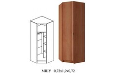 Макарена-3 ЛДСП МШУ Шкаф угловой Модули Регион 58