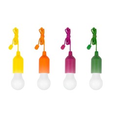 Беспроводные светодиодные лампочки со шнурком Handy lux Colors, 4 шт No Brand