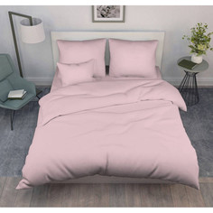 Простыня 120х200 на резинке поплин Светло-розовый вид 1 (борт 25 см) Ивановотекстиль