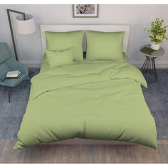 Простыня 90х200 на резинке поплин Олива (борт 25 см) Ивановотекстиль