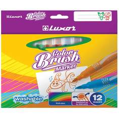Набор фломастеров Luxor "Color Brush", арт. 233889, 12 цв х 3 упак.