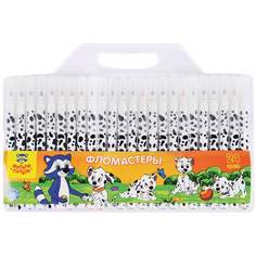 Набор фломастеров Мульти-Пульти "Енот И Далматинцы", арт. 240219, 24 цв х 3 упак.