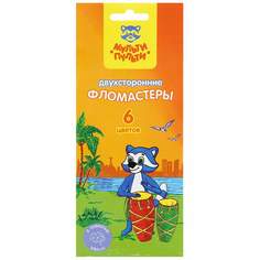 Набор фломастеров Мульти-Пульти "Енот В Бразилии", арт. 240111, 6 цв х 3 упак.