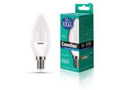 Лампа светодиодная CAMELION, E14, 12W, 6500K, "Свеча", арт. 695001 - (10 шт.)