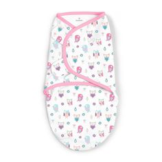 Конверт на липучке Summer Infant Swaddleme, Cahoots розовые совята , размер S M 56356