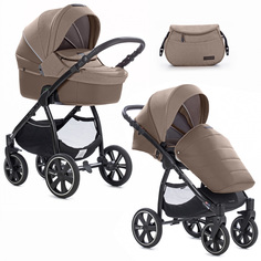 Коляска детская 2 в 1 Noordi Fjordi Melange Sport Leather 662845/SP Коричневый