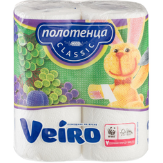 Полотенца бумажные Veiro 2 рулона 2 слоя