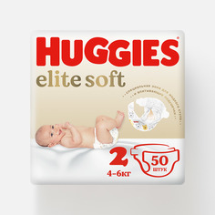 Подгузники для новорожденных Huggies Elite Soft 2 4-6кг 50шт