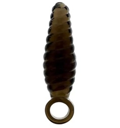 Дымчатый массажер со спиралевидным рельефом GOOD VIBES FINGER SLEEVE ANAL PROBE 6 см Dream Toys