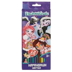 Карандаши цветные Centrum Enchantimals, 12 цветов, длина 177 мм