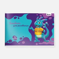 Альбом для рисования Schoolformat А4, на скрепке, Smart Dino, 24 л