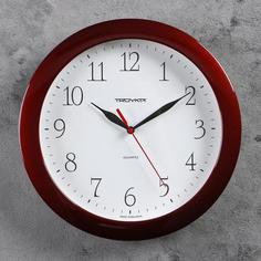 Часы настенные, серия: Классика, d=29 см, коричневый обод Troika