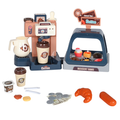 Игровой набор JIACHENG Кафе, игрушечная касса, прилавок, продукты, кофемашина, JB0209126 Amore Bello