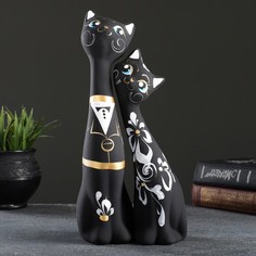 Фигура "Love Коты" набор 2шт черные 7х9х24см Хорошие сувениры